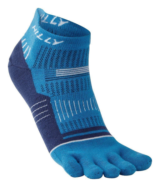 Hilly Unisex Socks Sports Socklet Zero Cushion Running Socks - Blue / WhiteToeSox