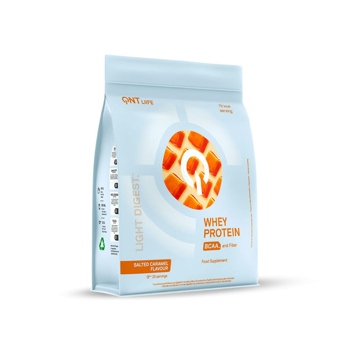 QNT Light Digest Whey Protein Powder BCAA And Fiber - Salted Caramel