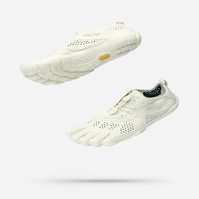 Vibram V-Run FiveFingers Mens Barefoot Running Shoes Trainers - Total Ivory