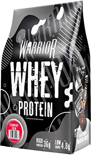 Warrior Whey Protein Powder Muscle Gainer & Nutrition Shake Strawberry Crème 1kg
