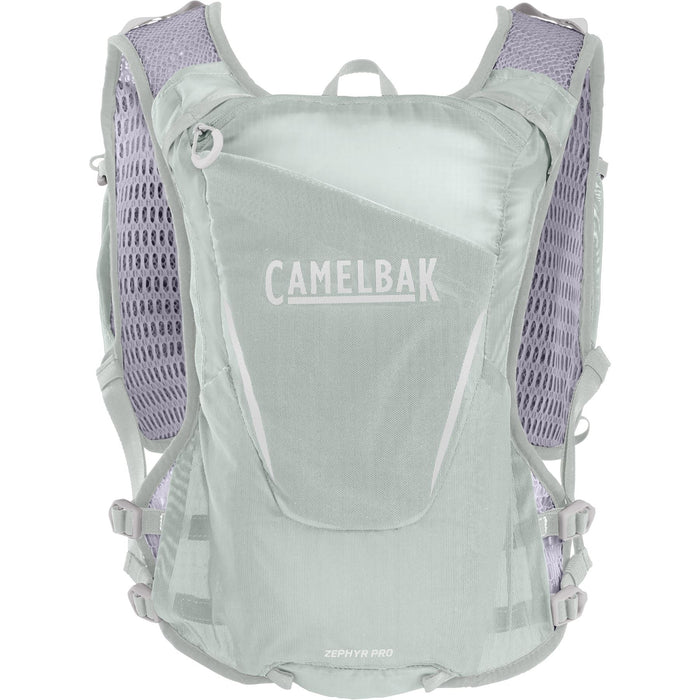 Camelbak A Zephyr Pro Vest Women Hiking 12L Hydration 2 x 500ml Quick Stow Flasks -Sky Grey/Lavender Blue