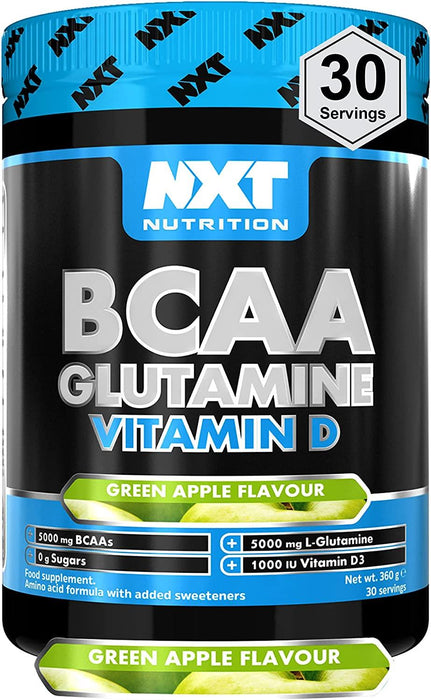 NXT Nutrition BCAA Glutamine Vit D Recovery Training Health Fitness Drink - 360g