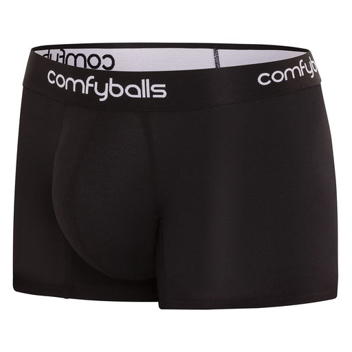 Comfyballs Mens Regular Boxer Shorts Classic Fit Comfycel Underwear-Black/WhiteFITNESS360