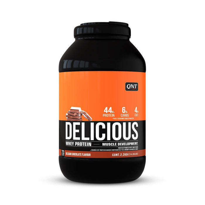QNT Delicious Whey Protein Powder 2.2kg - Belgian Chocolate
