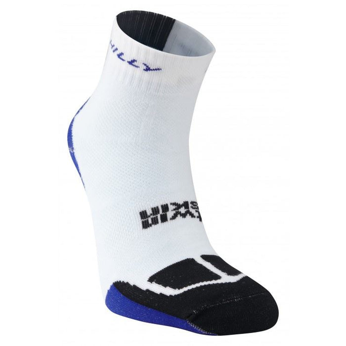Hilly Twin Skin Anklet Running Socks Anti Blister Double Layer - White/Blue
