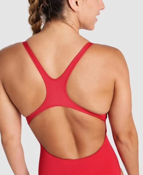 Arena Team Women Swimsuit Swim Pro Wide Straps Racerback Swimming Costume, Red