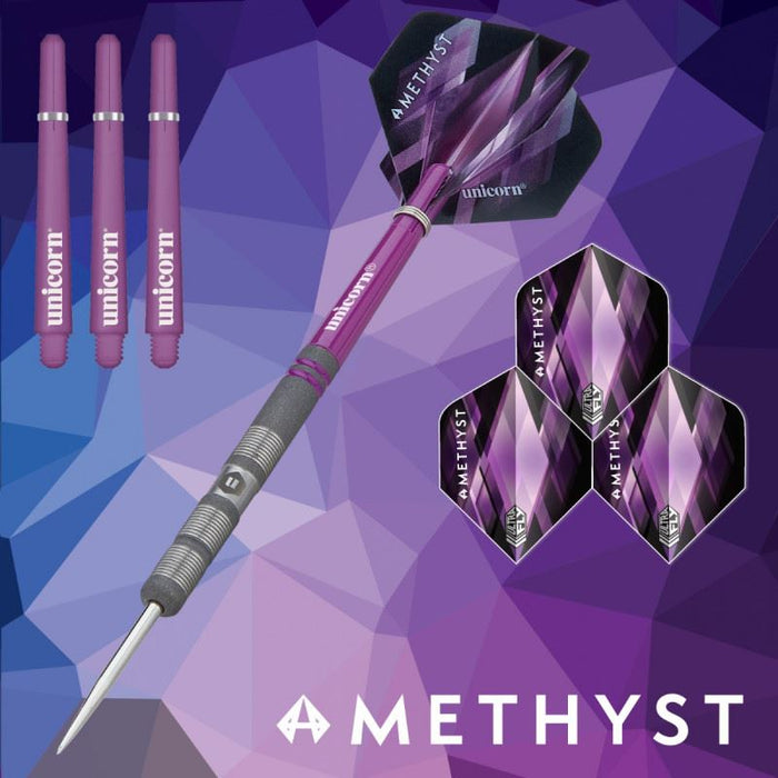 Unicorn Amethyst 1 90% Tungsten Steel Tip Darts – Pro Dart Set