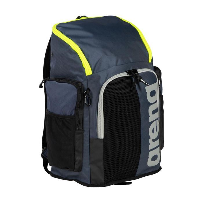 Arena Spiky 3 Backpack Navy Yellow Water Repellent Pockets Swimming Travel Bag