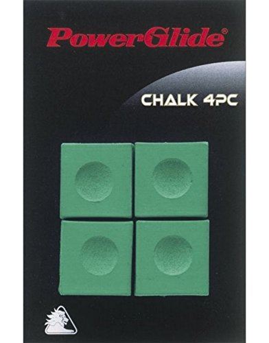 Powerglide Snooker & Pool Accessories Cue Green Chalk Four Piece x 3 PackPowerGlide