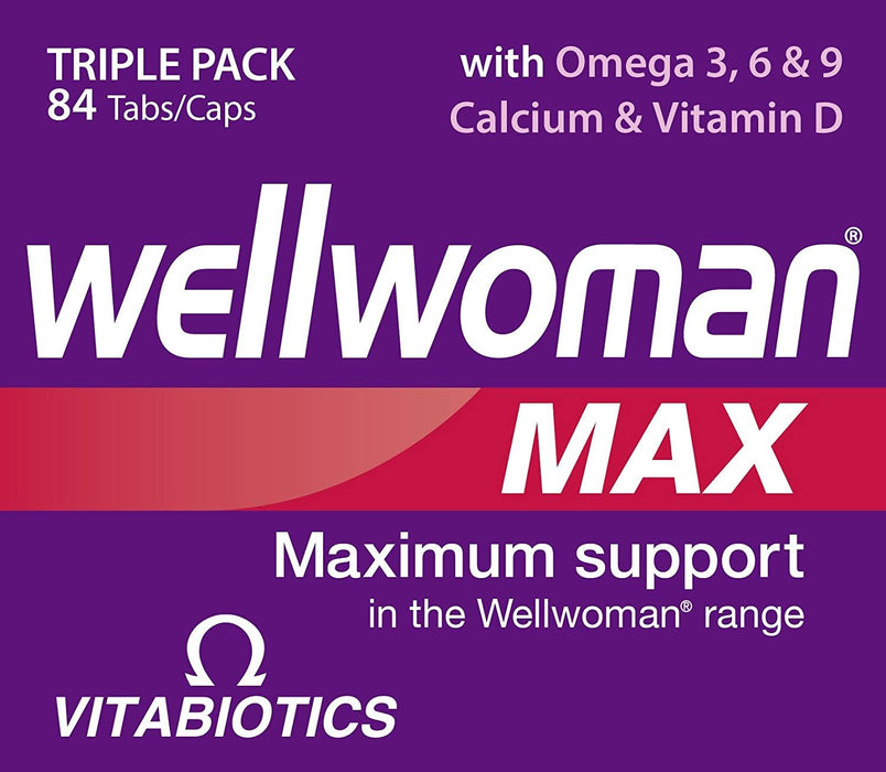 Vitabiotics Wellwoman Max 84x Capsules/Tablets Health Vitality 3 Packs for 2