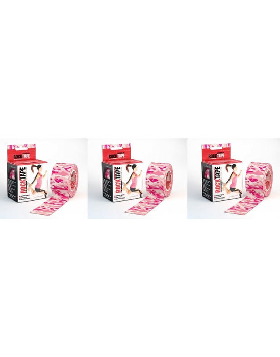 Rocktape Strong Adhesive Kinesiology Tape Patterned Rolls x 3RockTape