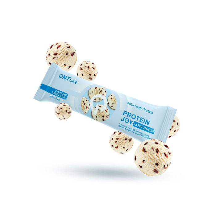 QNT Protein Joy Bar Low Sugar 12 x 60g - Vanilla Ice