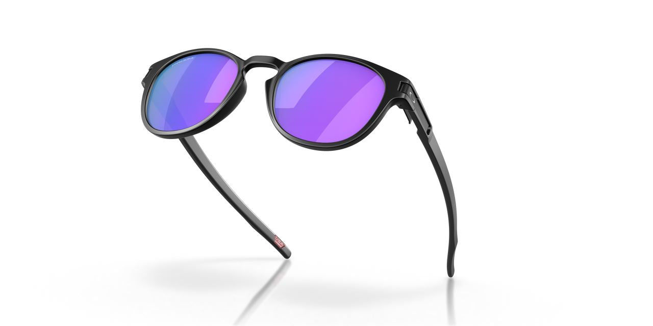 Oakley Latch Square Sunglasses Polarized Violet Lenses Matte Black Frame Driving