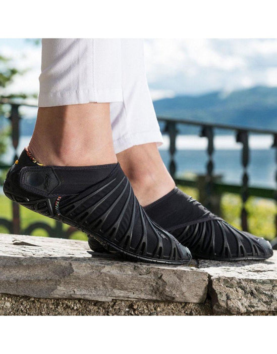 Vibram Furoshiki Icon Japanese Wrapping Stretch Sole Mens Shoes - BlackVibram