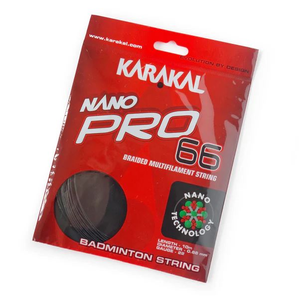 Karakal Nano Pro 66 Badminton Racket String – 0.66mm Power & Control 10M