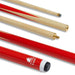 Powerglide  Snooker Cue 73cm Painted Butt 71 cm Poplar Shaft Red 2 Piece Pool StickPowerGlide