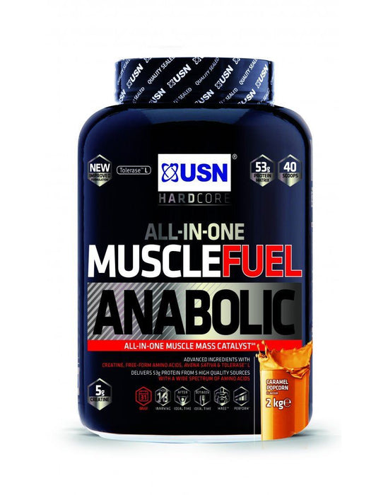 USN MUSCLE FUEL ANABOLIC ALL IN ONE MUSCLE MASS AND GROWTH SHAKE POWDER - 2KG