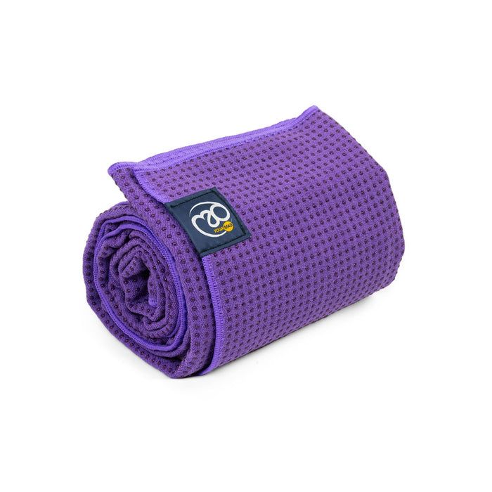 Fitness Mad Grip Dot Hot Yoga Pilates Towel - Purple