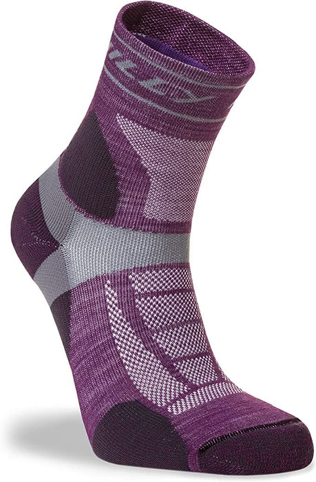 Hilly Trail Anklet Socks Cushion Sports Running Blackberry/Grey - 3 Pairs for 2Hilly