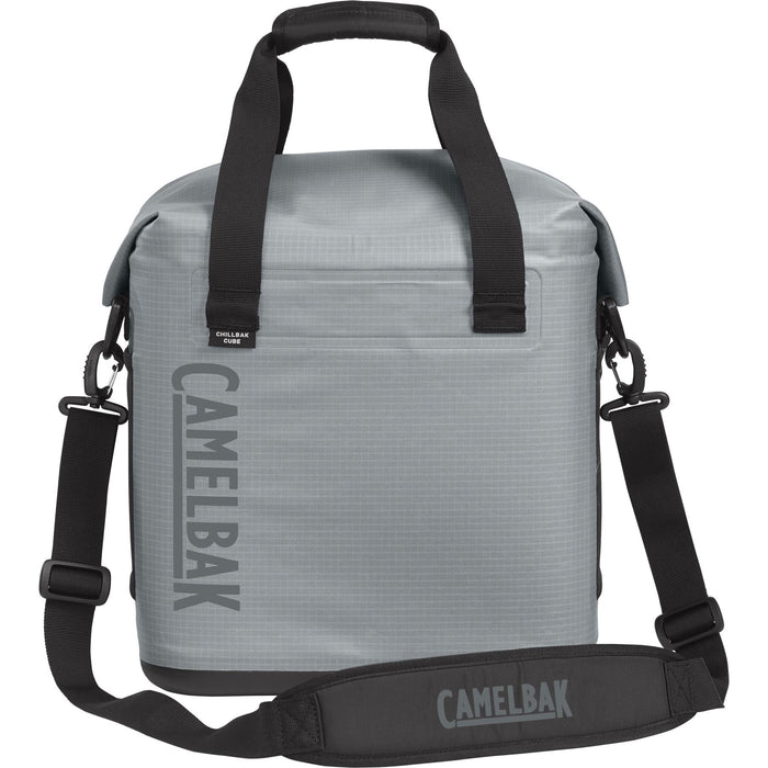 CamelBak ChillBak 18L Cube Soft Cooler with 3L Fusion Group Reservoir Waterproof Roll-Top Closure Cooler Bag - Monument Grey