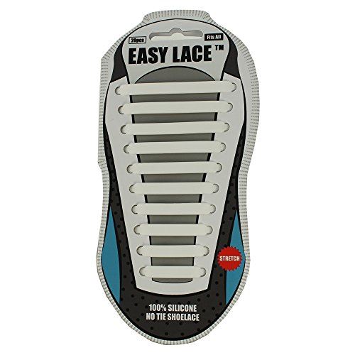 Easy Lace No Tie Elastic Silicone Slip On Trainers Shoelaces 20 Piece