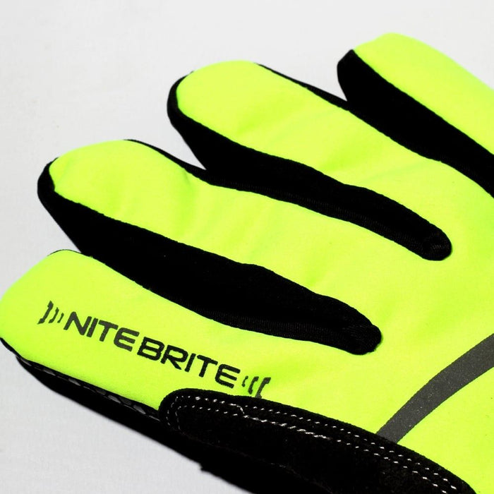 Optimum Sport Winter Cycling Gloves Nitebrite Thermal Fluro Green