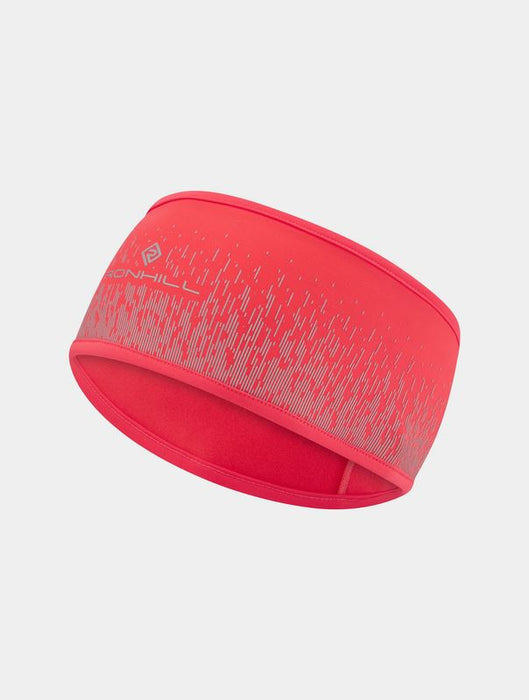 Ronhill Running Headband – Reflect Headband For Night & Cold Weather - Coral