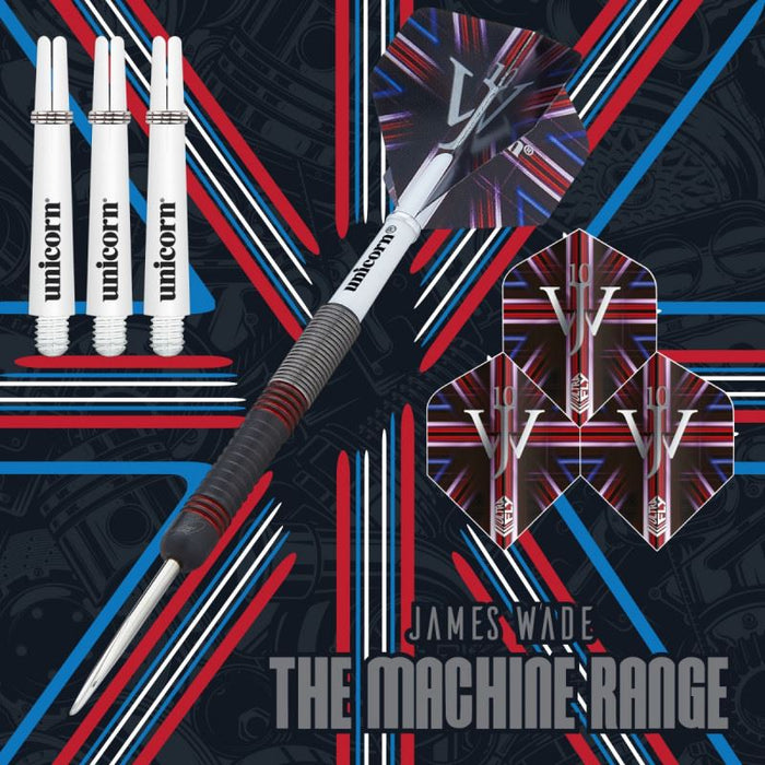 Unicorn James Wade The Machine 80% Tungsten Steel Tip Darts 20/22/24g SilverBarrel