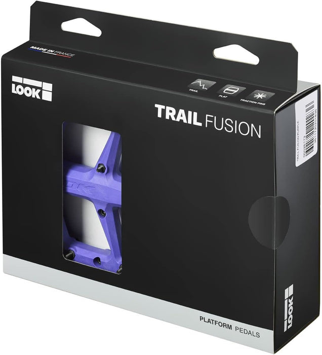 LOOK Trail Fusion Bike Pedals Lightweight Composite Flat With 8 Pinks