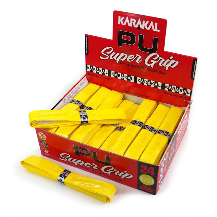 Karakal Badminton Tennis Racket PU Super Grip Yellow - Pack Of 6