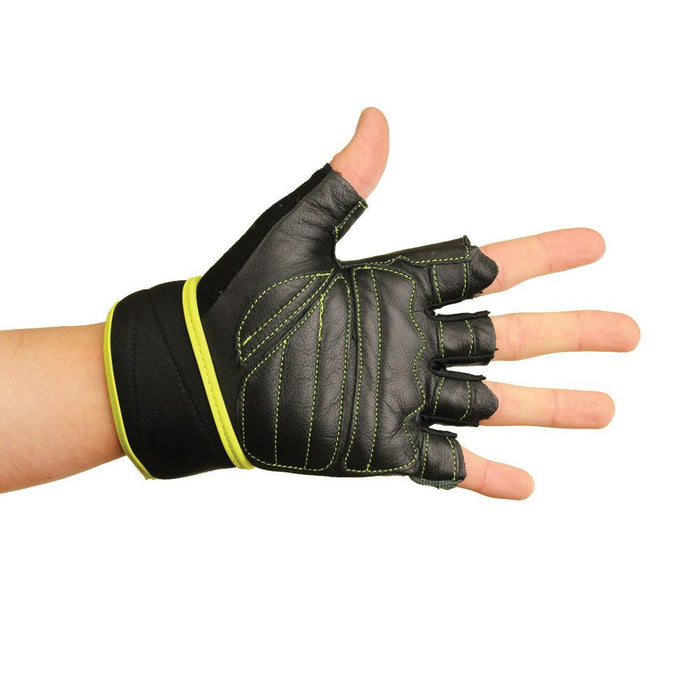 Fitness Mad Strength Highly Supportive Heavy Weight Lifting Gloves & Wrist Strap[Medium]