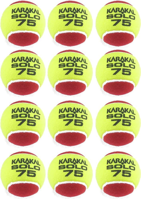 Karakal Solo 75 Red Tennis Ball - Low Pressure & Bounce - 1 DozenKarakal