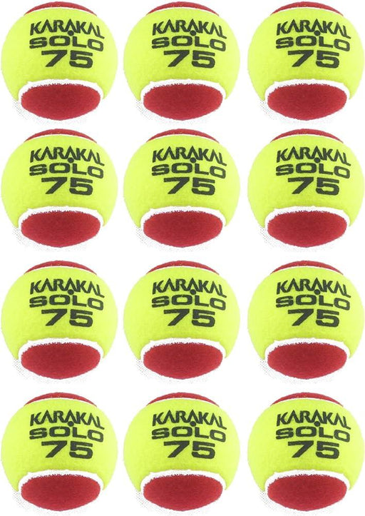 Karakal Solo 75 Red Tennis Ball - Low Pressure & Bounce - 1 DozenKarakal