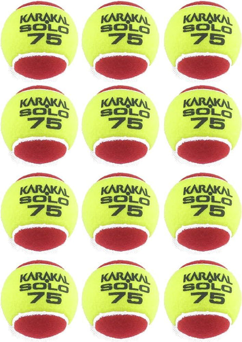 Karakal Solo 75 Red Tennis Ball - Low Pressure & Bounce - 1 Dozen