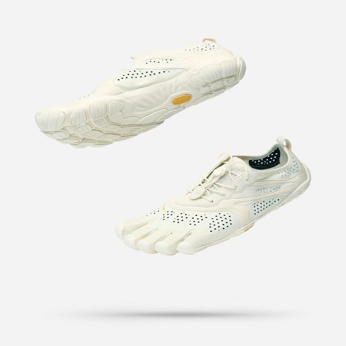 Vibram V-Run FiveFingers Womens Barefoot Running Shoes Trainers - Total Ivory