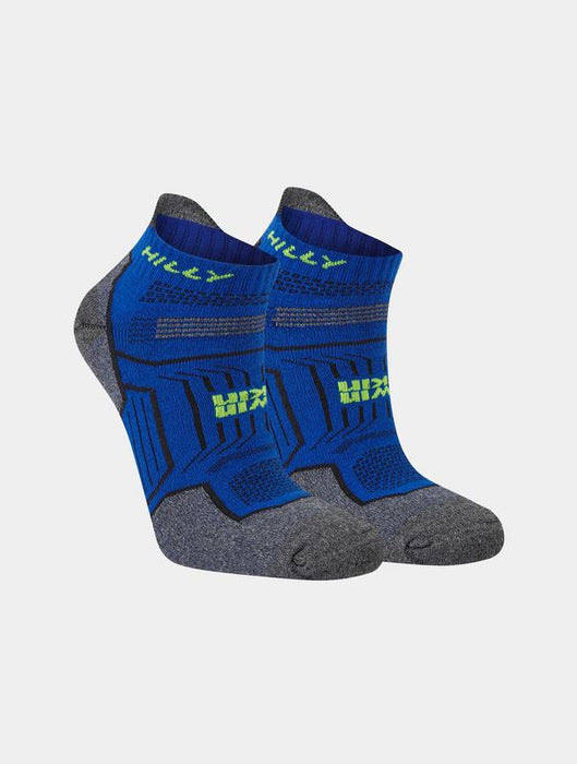 Hilly Twin Ladies Skin Socklet Vented Upper Footwear - Cobalt/Grey Marl