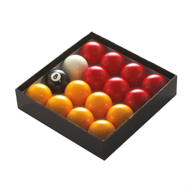 Powerglide Tournament Pool Balls 47.5mm Durable Table Balls Set of 16 Red & YellowPowerGlide