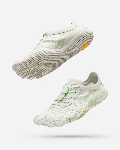 Vibram Five Fingers Ladies KSO EVO Shoes Barefoot Feel Footwear - White/Green/WhiteFITNESS360