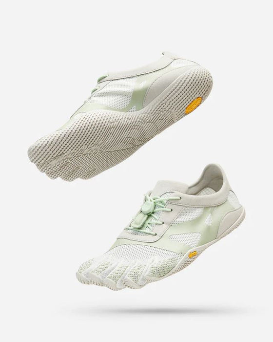 Vibram Five Fingers Ladies KSO EVO Shoes Barefoot Feel Footwear - White/Green/White