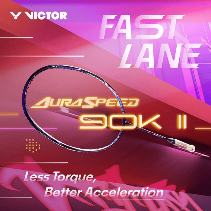 Victor Auraspeed 90K II B Badminton Racket Sturdy Graphite T-Joint Power Frame