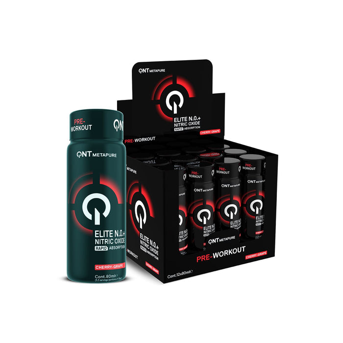 QNT NO+ Elite Shot Pre-Workout Sugar Free 12 x 80ml Bottles