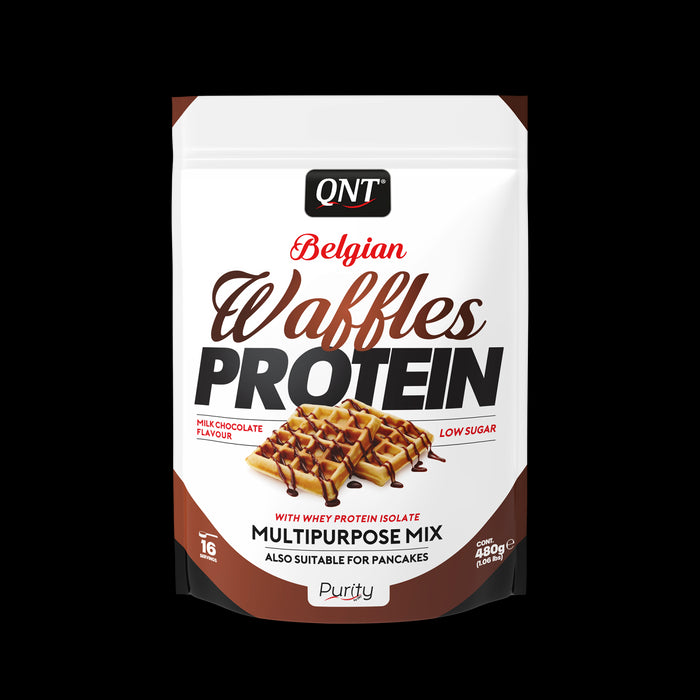 QNT Belgian Waffles High Rated Protein Low Sugar & Calories - MIlk Chocolate