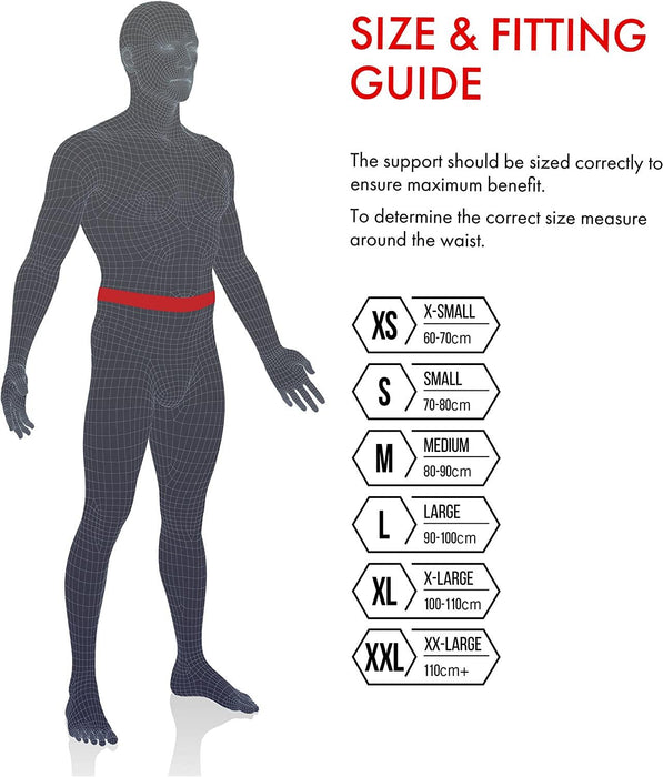 Vulkan Classic Back & Lumbar Support Brace in Black Made of Neoprene