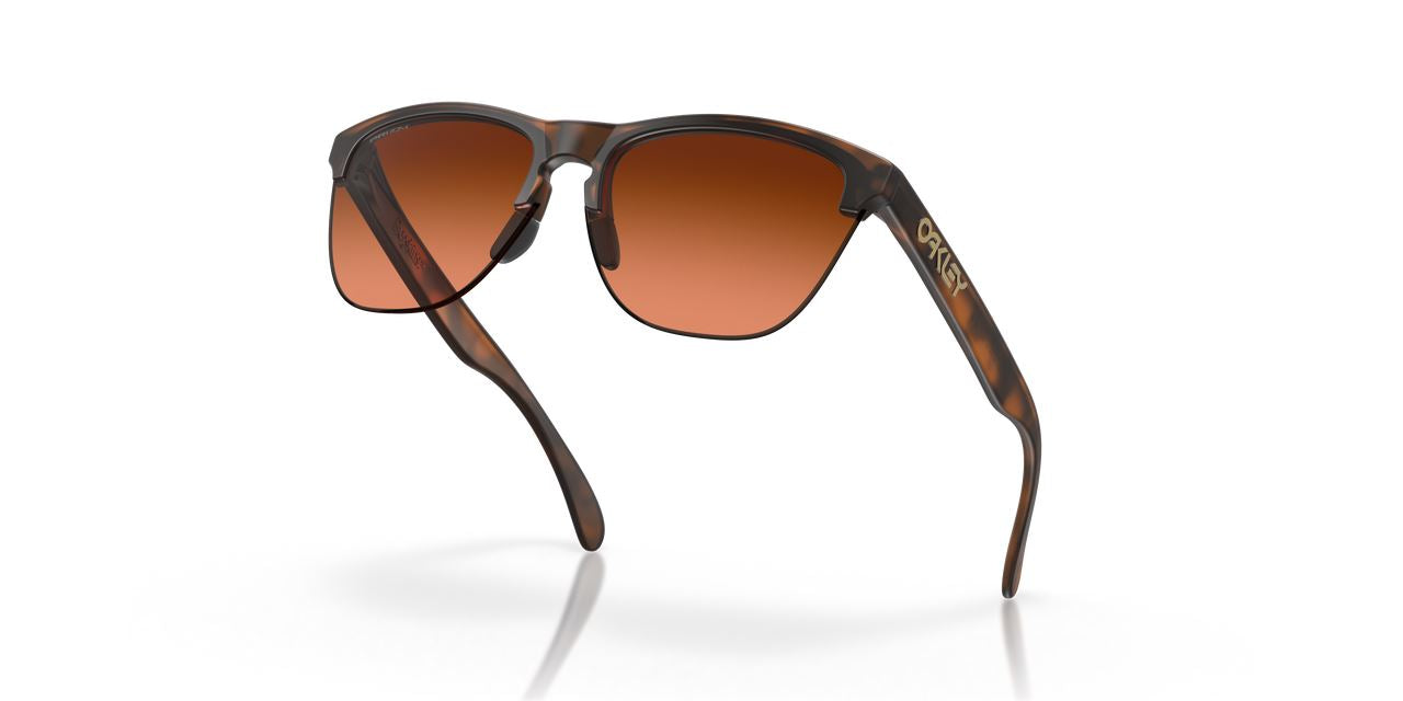 Oakley Frogskins Lite Sunglasses Brown Gradient Lens Matte Brown Tortoise Frame