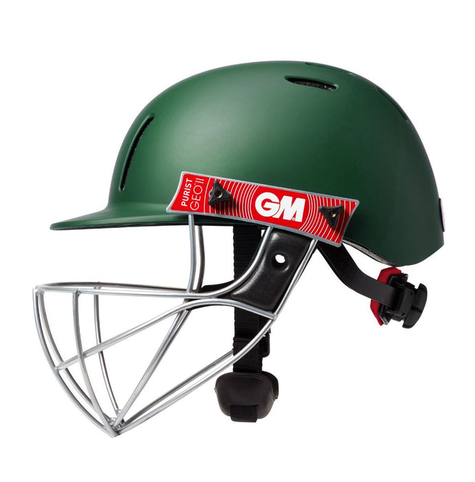 Gunn & Moore GM Cricket Purist Geo II Helmet Sports Head Protection - Green