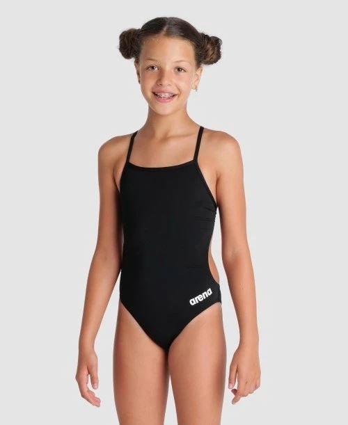 Arena Girls Team Swimsuit Challenge Solid Competition Training Swimwear BlackArena