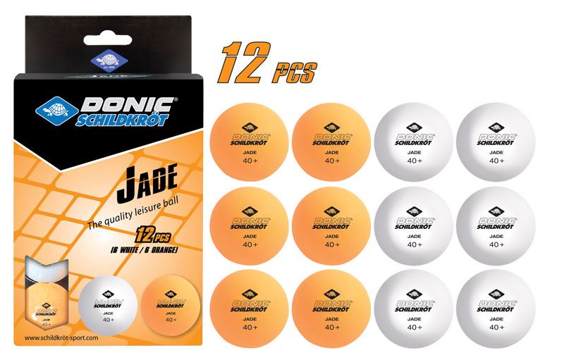 Donic Schildkrot Table Tennis Jade Poly 40+ Spare Time Balls 2 Colours - 12 pcs