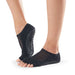 Toesox Half Toe Luna Black Mesh Soft Grip Yoga & Pilates Non Slip SocksToeSox