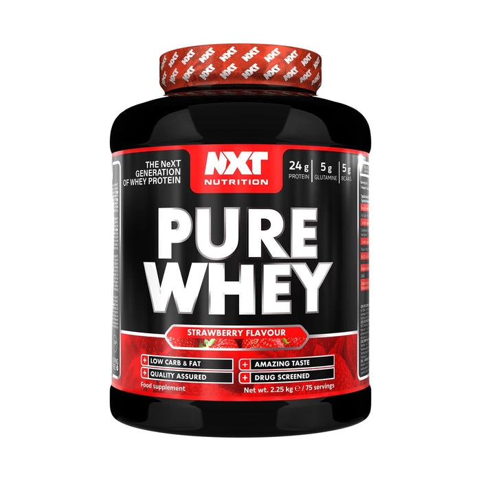 NXT Nutrition Pure Whey Powder - Low Fat - Muscle Building - 2.25KG