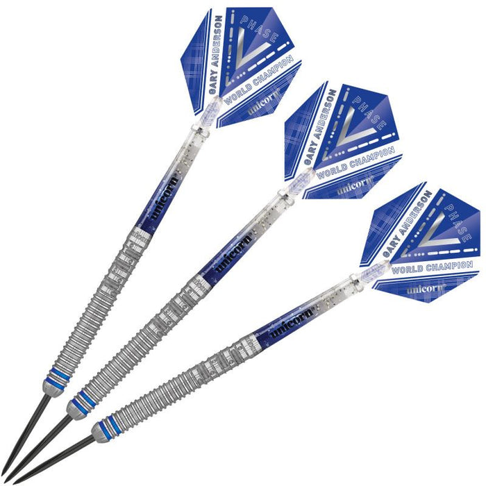 Unicorn Gary Anderson Phase 5 World Champion Steel Tip Darts – 90% Tungsten